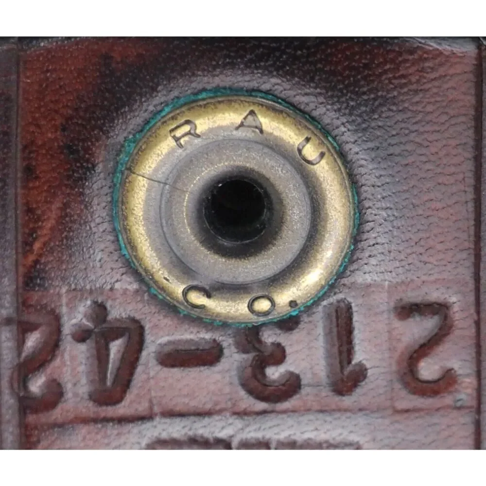 R.A.U. Co TOOLED BROWN REAL LEATHER 1 3/8
